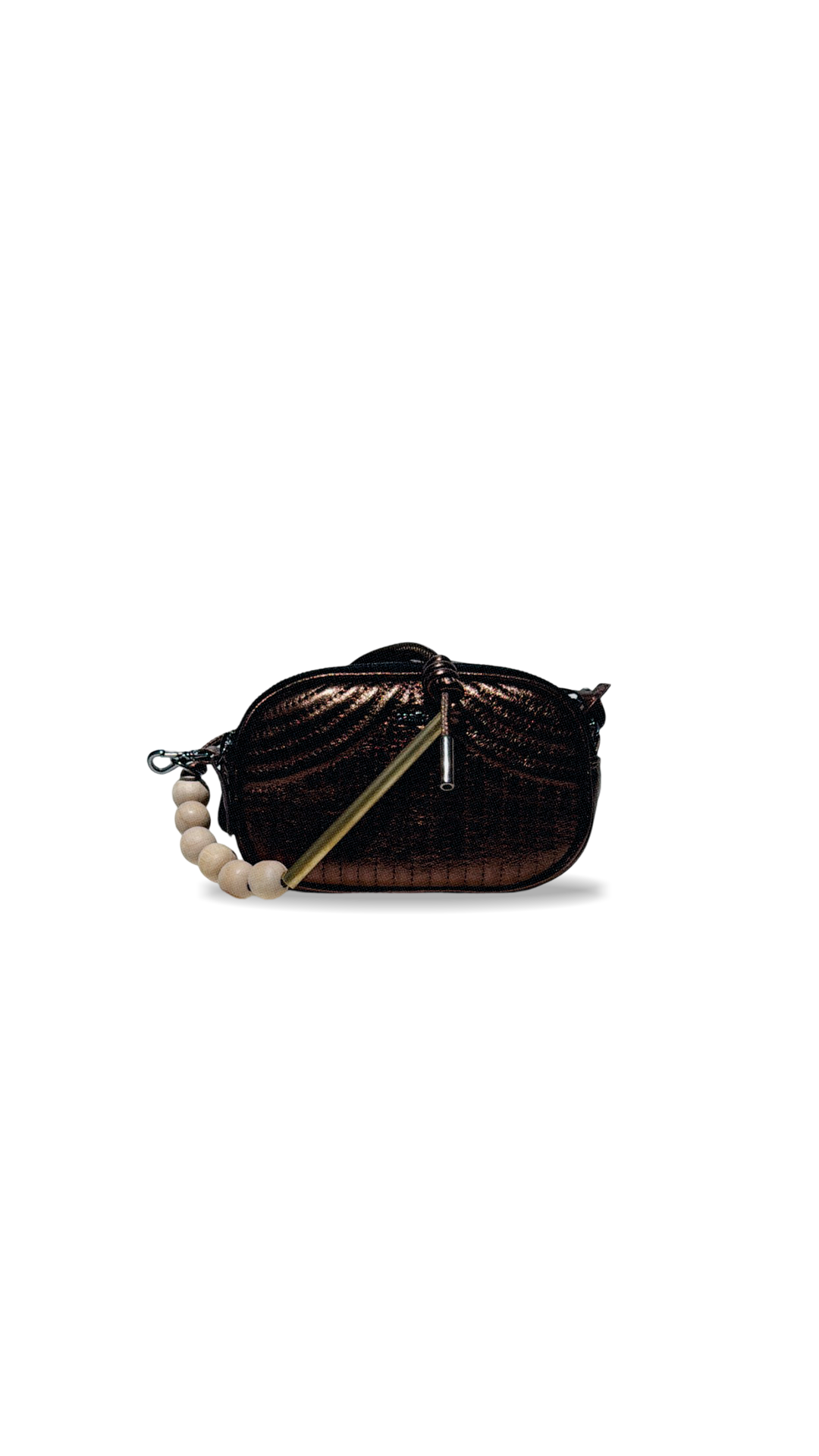 BOLSA ALEGRA - marrom metalizado
