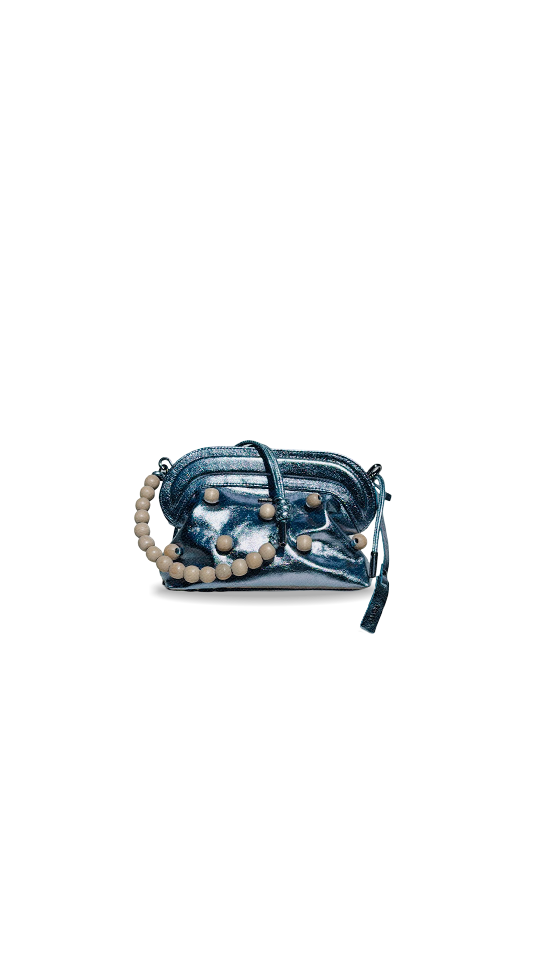 BOLSA GRÃO - azul metalizado