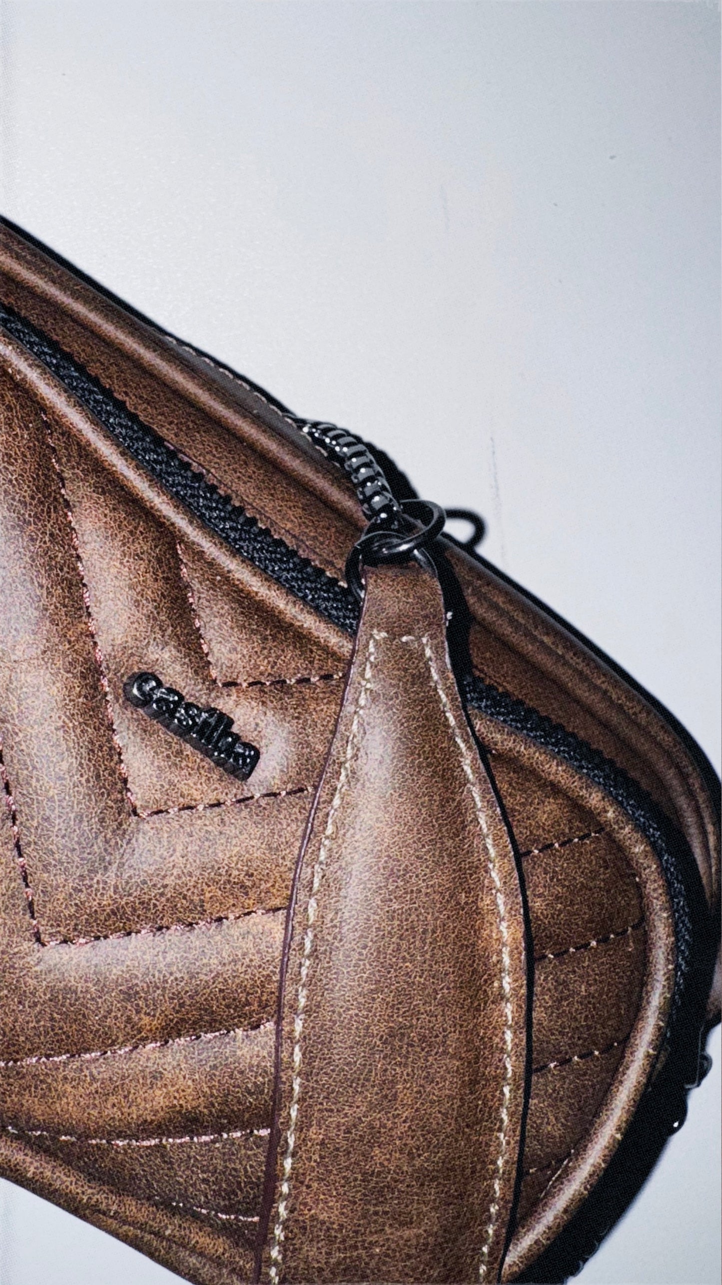 BOLSA DUO POCKET MINI - marrom destroyed