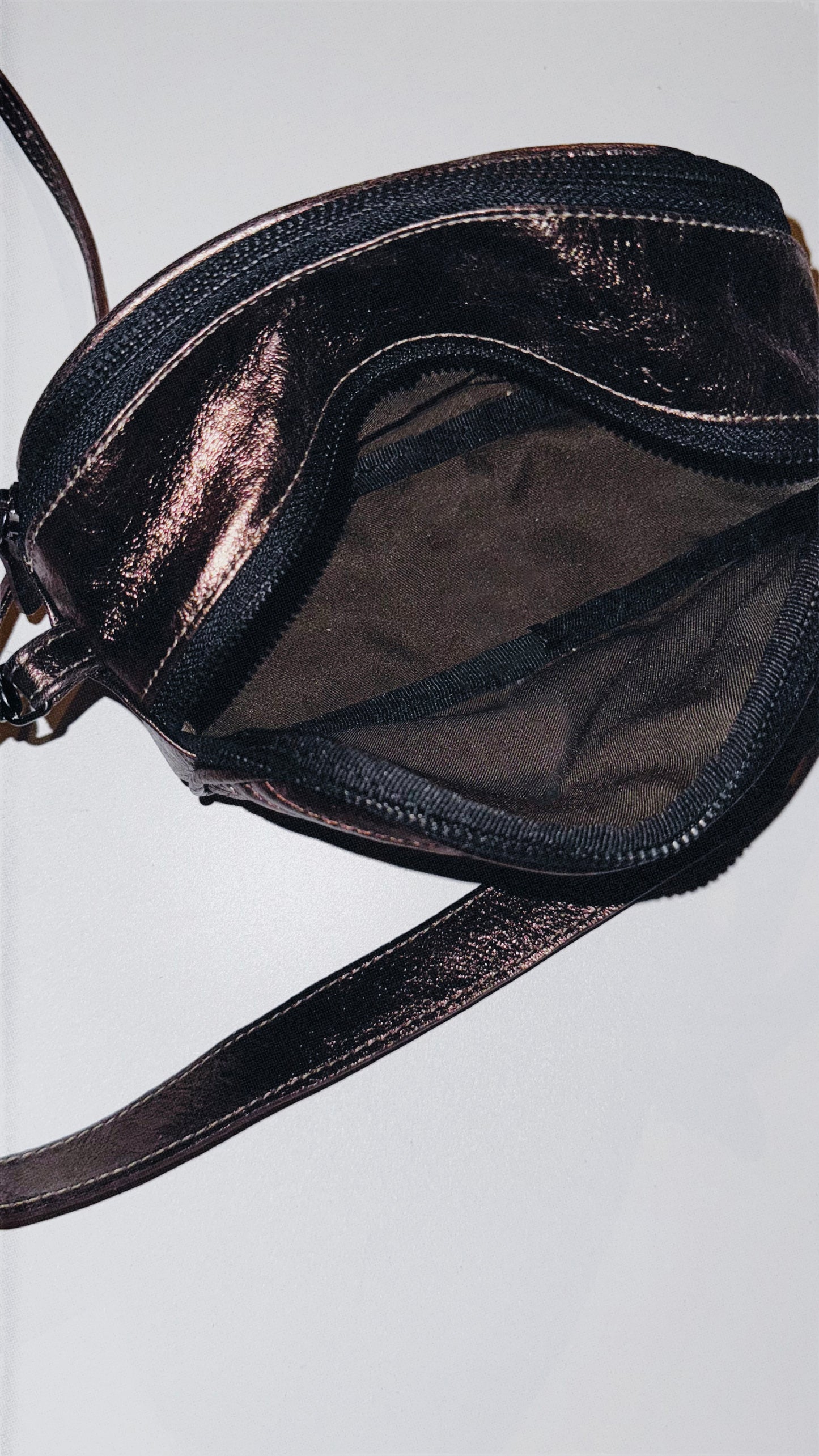 BOLSA ALEGRA - marrom metalizado