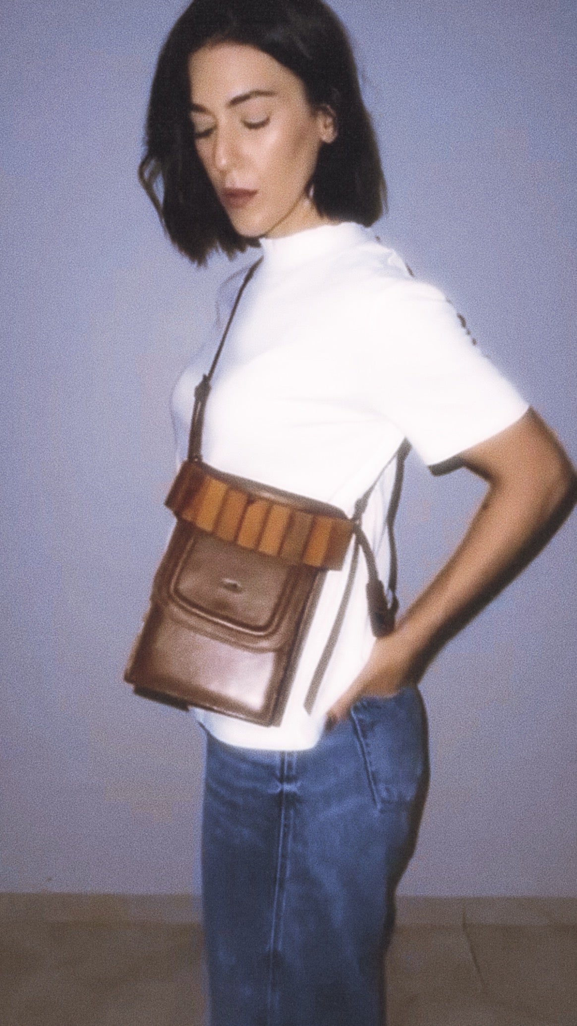 BOLSA CAIXA CAMADAS - choco