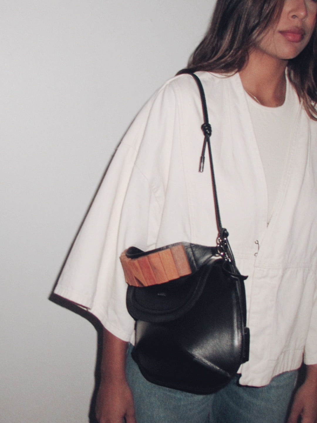 BOLSA CONCHA CAMADAS - marrom destroyed