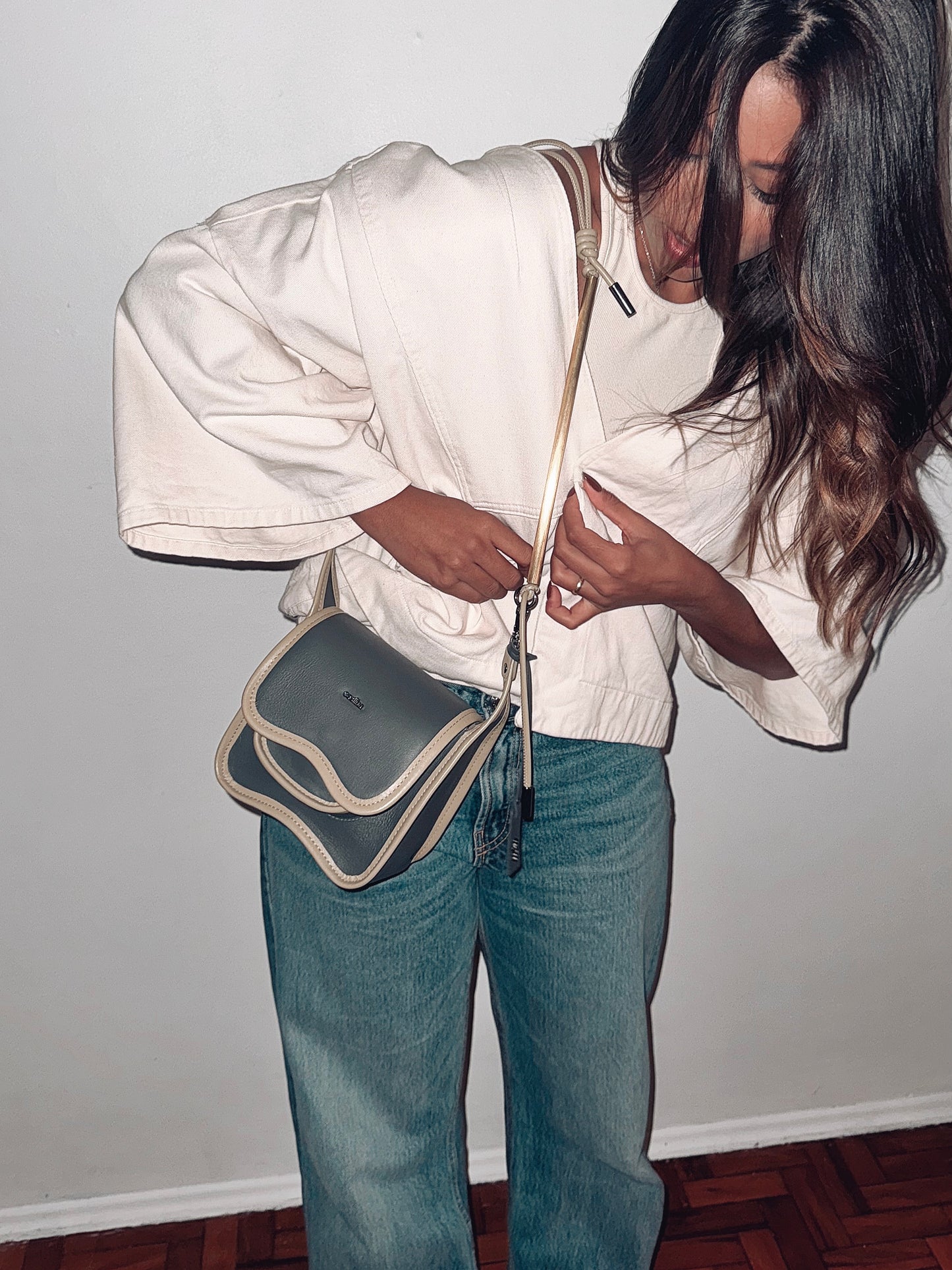 BOLSA CURVA - granito e verde cana