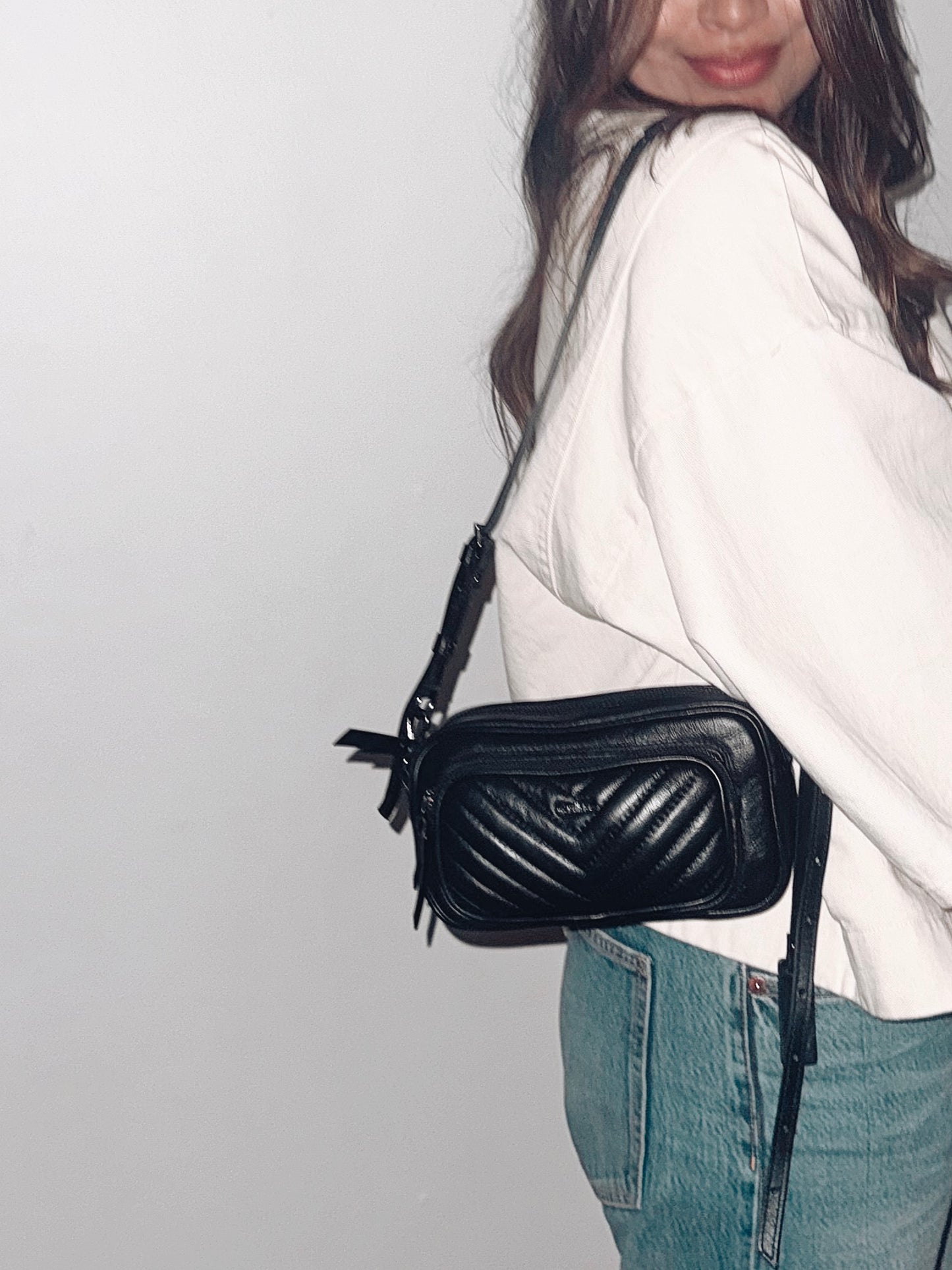 BOLSA DUO POCKET MINI - grafite metalizado
