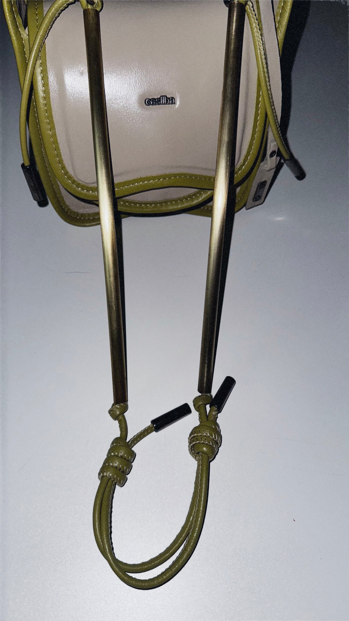 BOLSA CURVA - areia e pistache