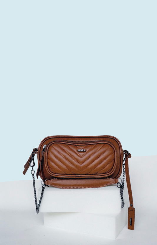 BOLSA DUO POCKET MINI - ocre