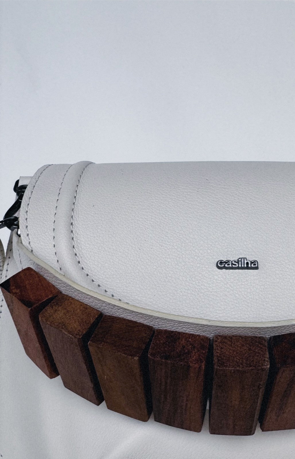 BOLSA CONCHA CAMADAS - creme branco