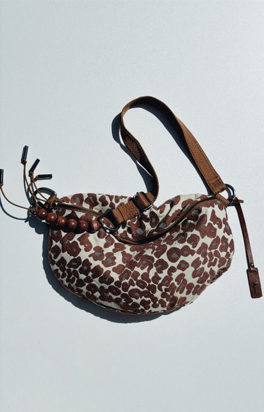 BOLSA CANOAR G - animal print bordada