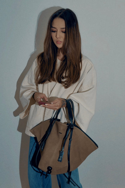 BOLSA BOTTOM - fendi e carvão