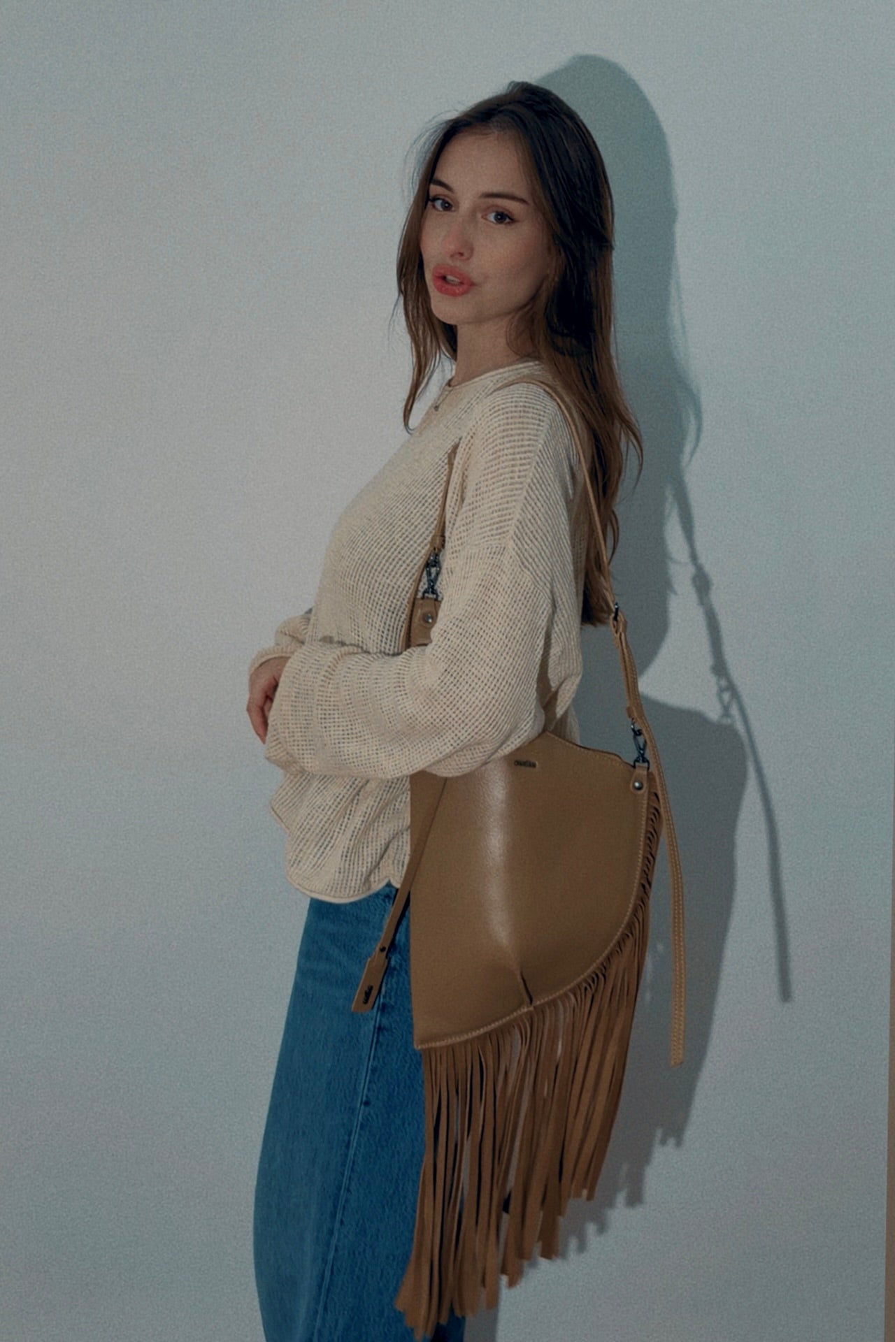 BOLSA CONCHA BOHO - oliva