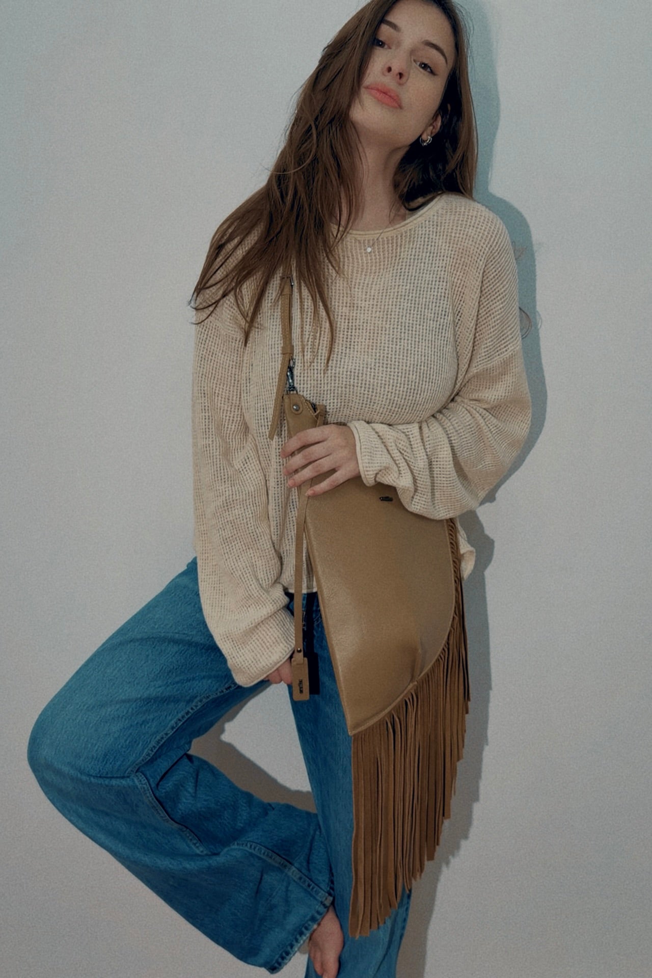 BOLSA CONCHA BOHO - oliva