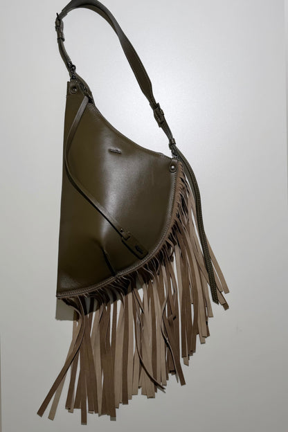 BOLSA CONCHA BOHO - verde army