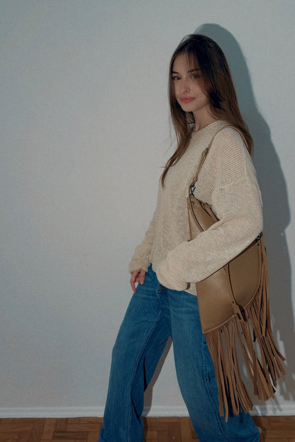 BOLSA CONCHA BOHO - verde army