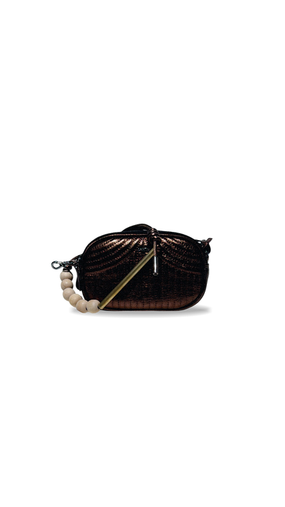 BOLSA ALEGRA - marrom metalizado