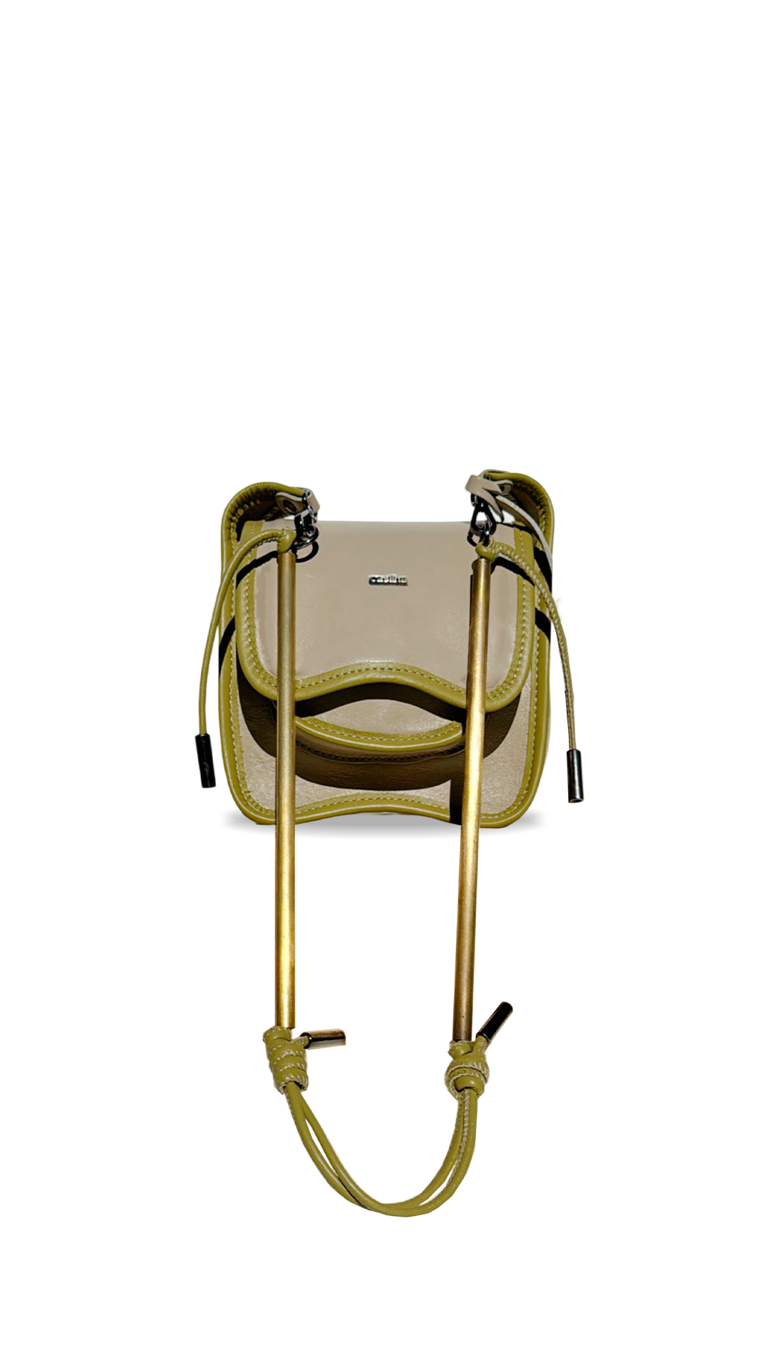 BOLSA CURVA - areia e pistache