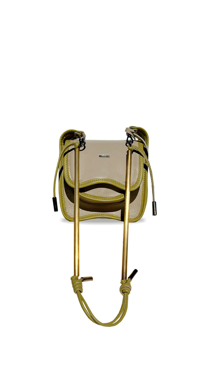 BOLSA CURVA - areia e pistache