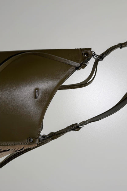 BOLSA CONCHA BOHO - verde army
