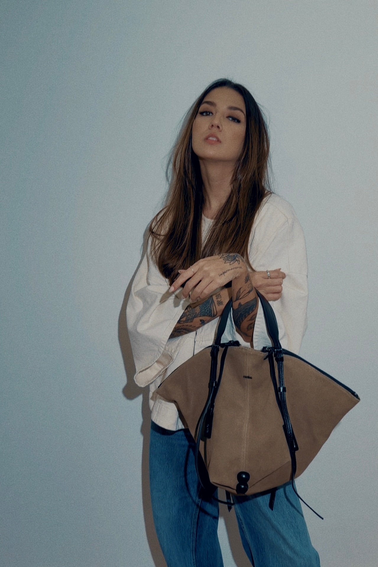 BOLSA BOTTOM - fendi e carvão