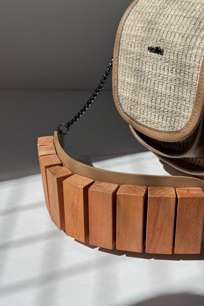 BOLSA RESTINGA NANO - ráfia e oliva