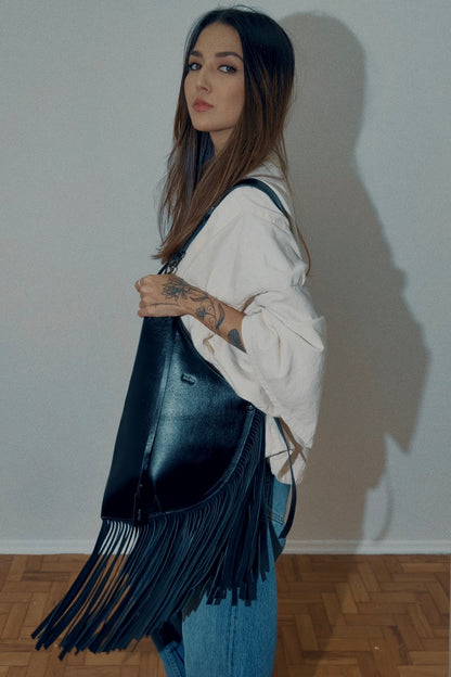 BOLSA CONCHA BOHO - verde army