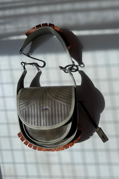 BOLSA RESTINGA - couro aspen e army