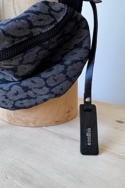 BOLSA CANOAR P - jeans black animal print