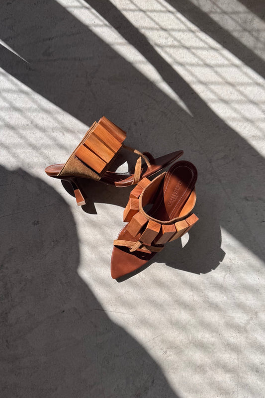 MULE CAMADAS - camurça ocre