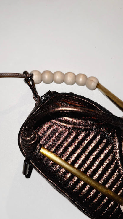 BOLSA ALEGRA - marrom metalizado