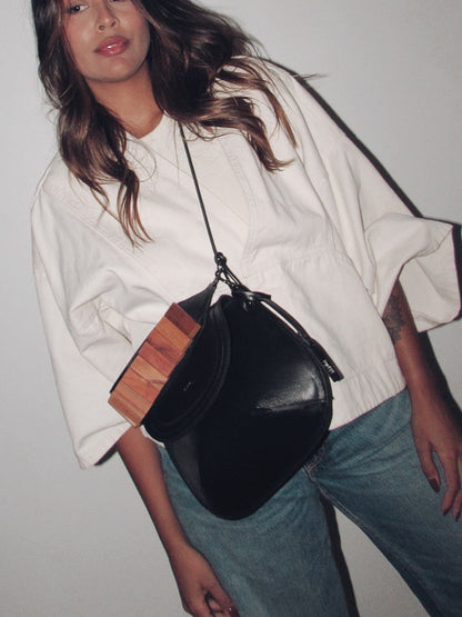 BOLSA CONCHA CAMADAS - marrom destroyed