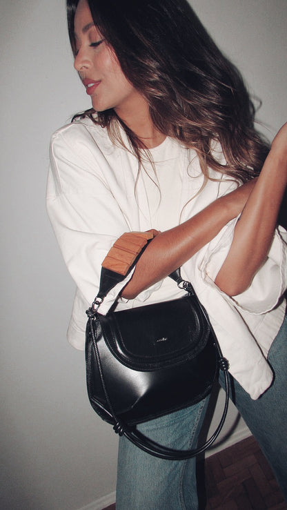BOLSA CONCHA CAMADAS - carvão
