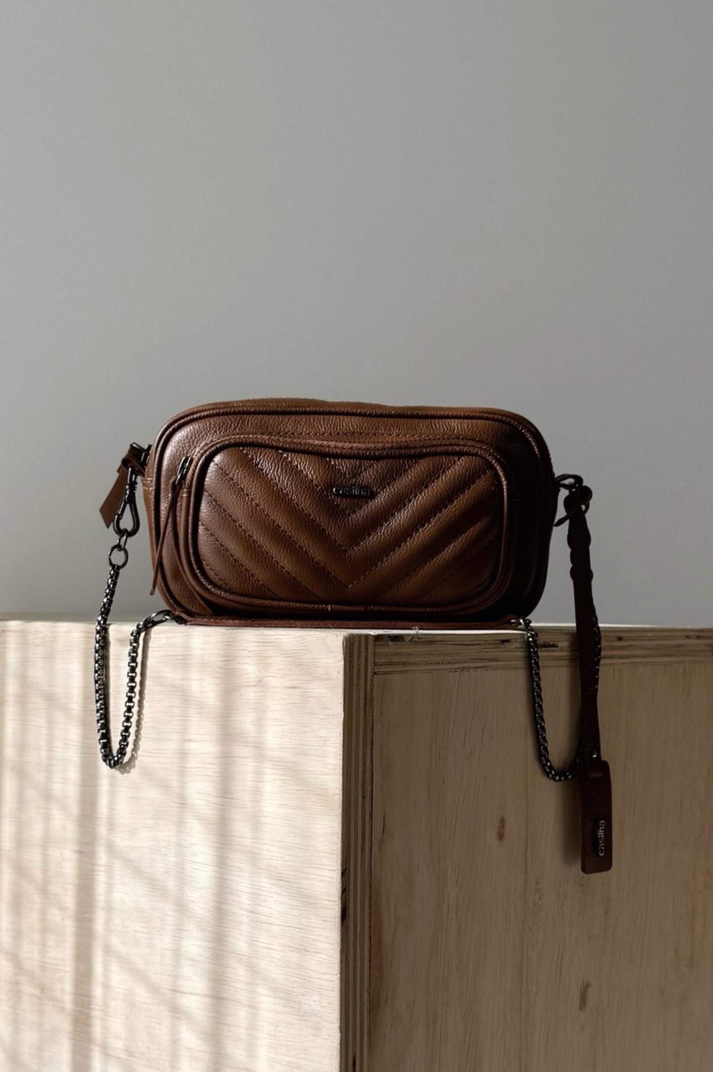 BOLSA DUO POCKET MINI - ocre