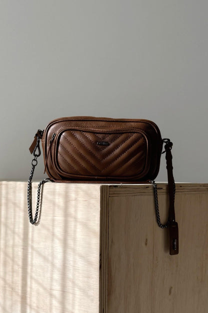 BOLSA DUO POCKET MINI - ocre