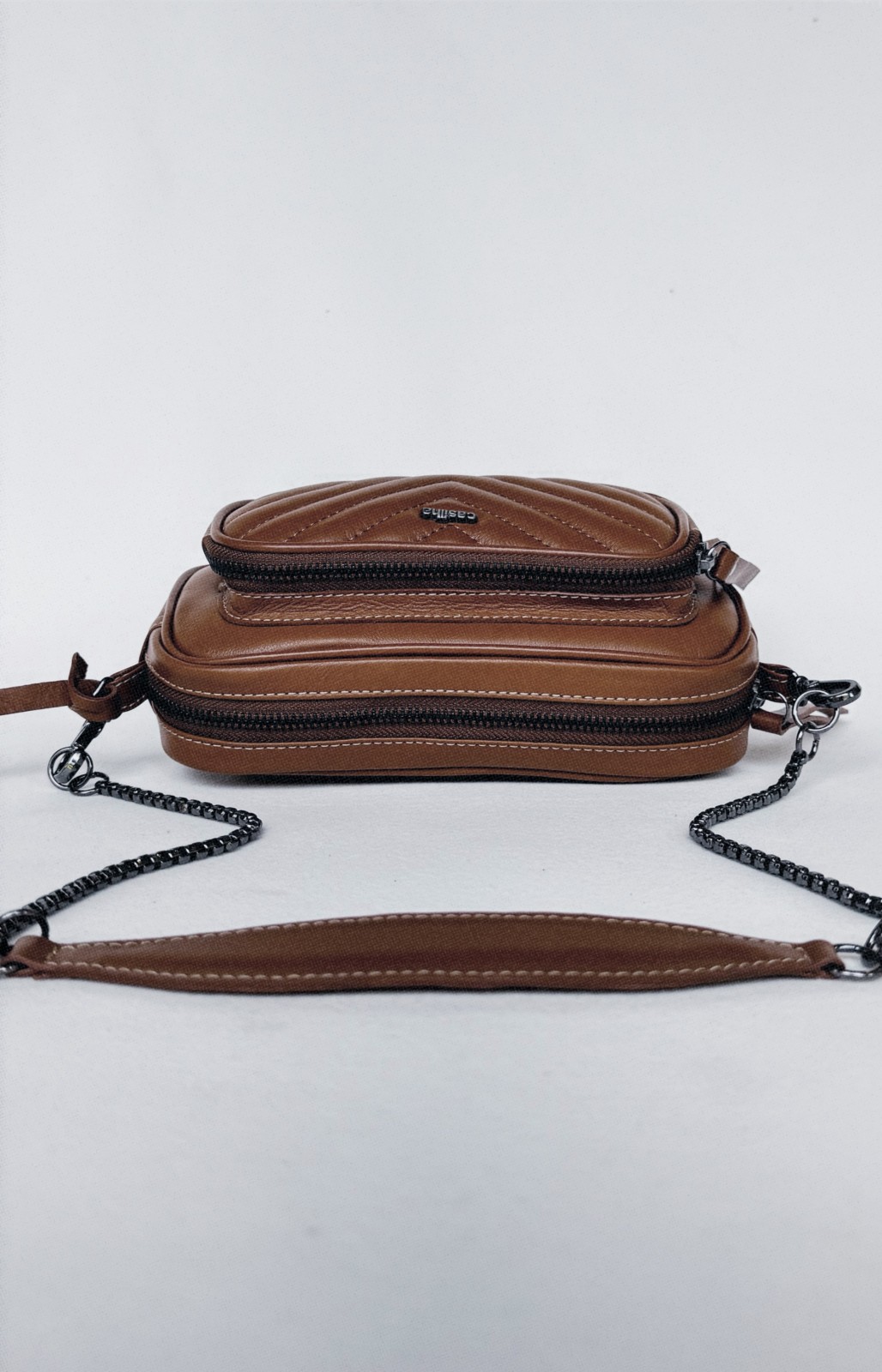 Bolsa Duo pocket mini - ocre