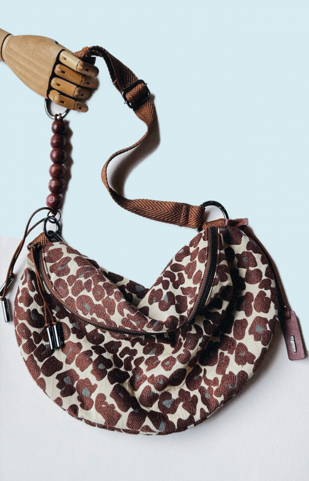 Bolsa Canoar g - animal print bordada